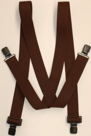 Sniper Suspenders, Clip-on, Brown color